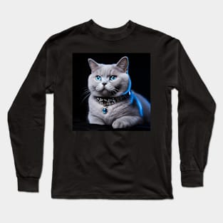 British Shorthair Cat Elegance Long Sleeve T-Shirt